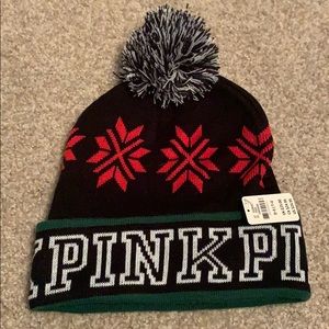 Pink Victoria’s Secret hat